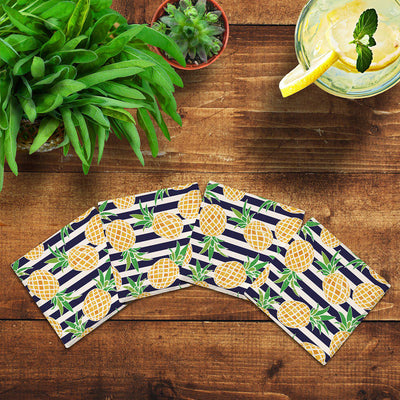 Pineapple Pattern | Drink Coaster Set