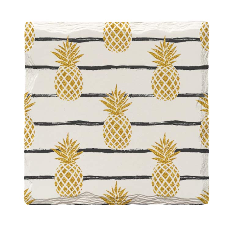 Golden Pineapples | Drink Coaster Set