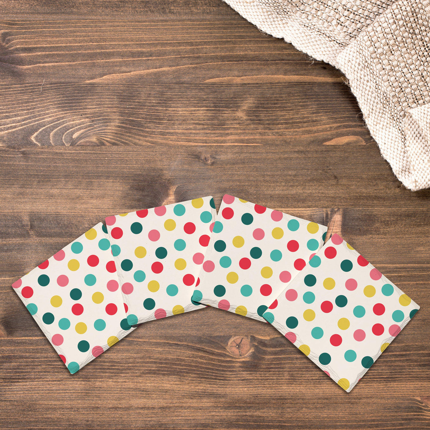 Colorful Polka Dots-Mill Wood Art