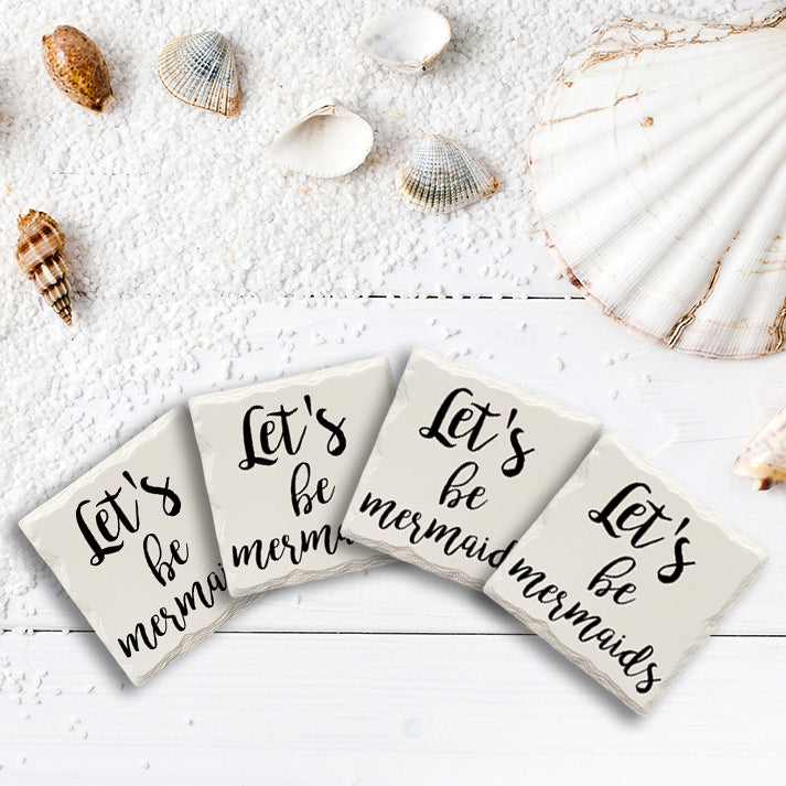 Let's Be Mermaids | Drink Coaster Set