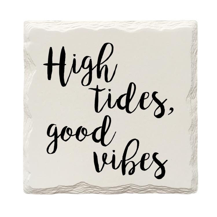 High Tides, Good Vibes | Drink Coaster Set