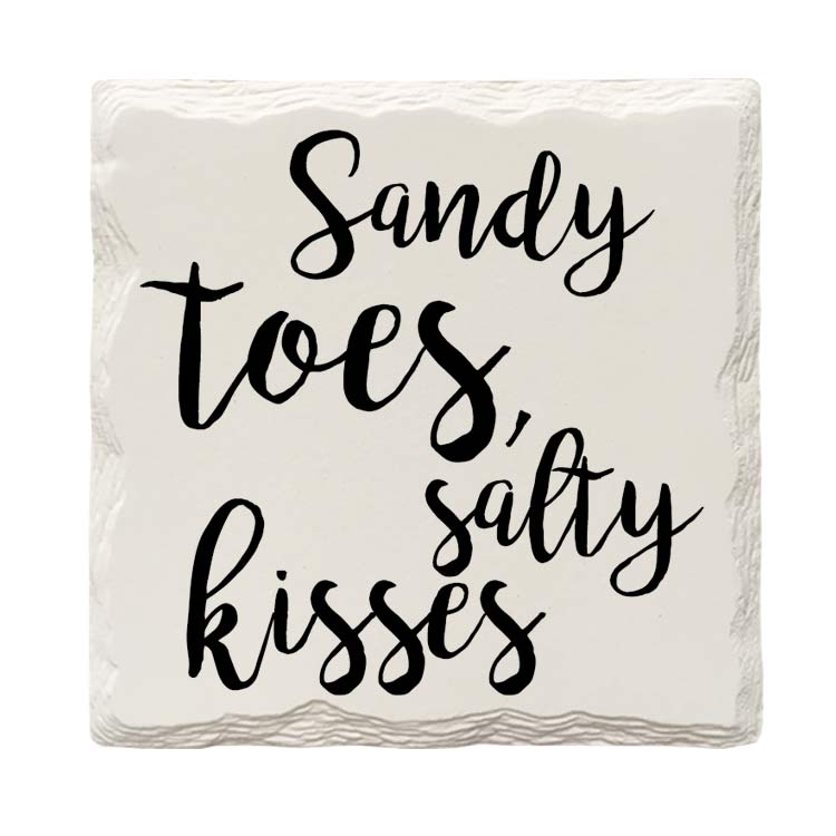 Sandy Toes, Salty Kisses | Drink Coaster Set