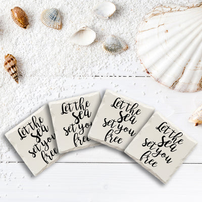 Let the Sea Set You Free | Drink Coaster Set