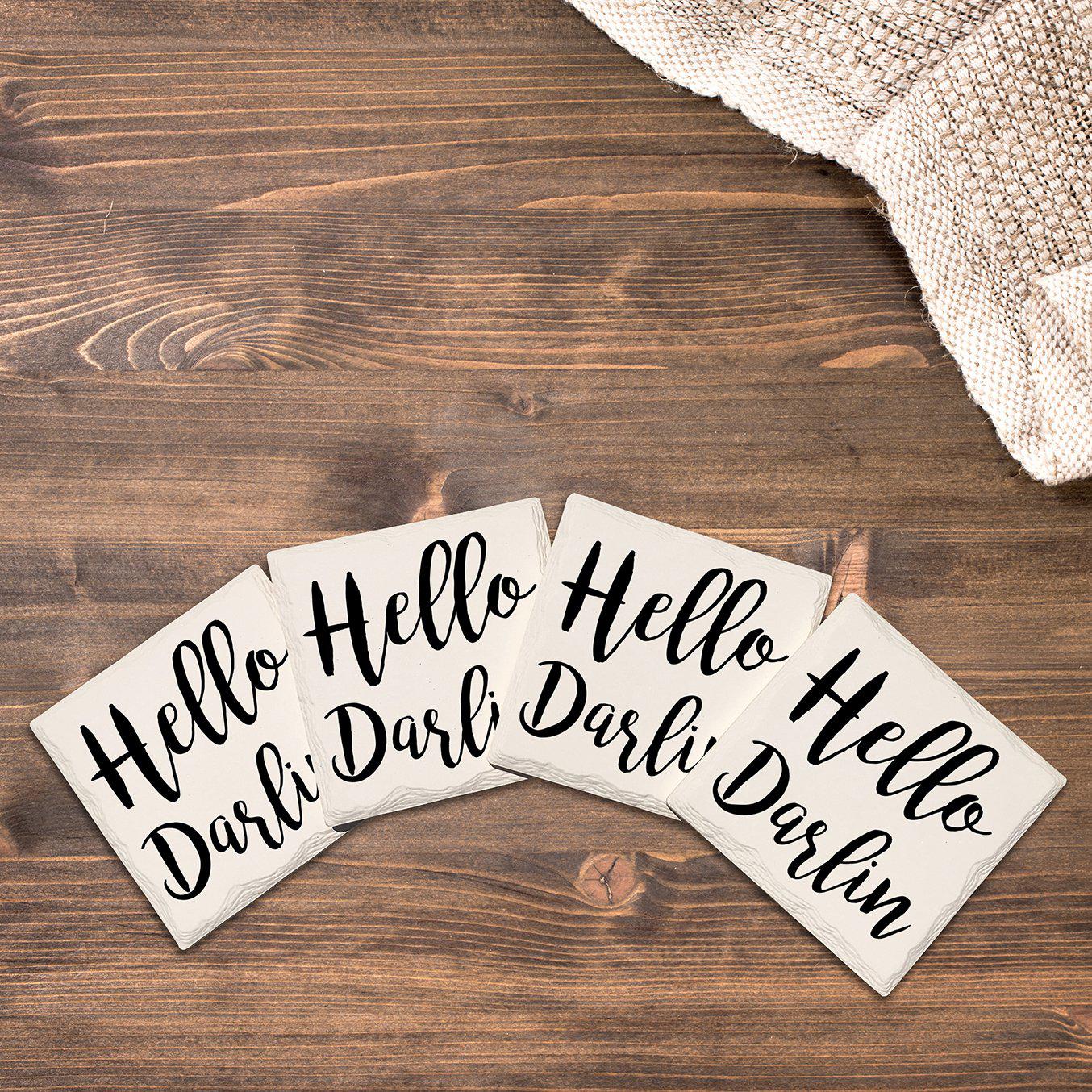 Hello Darlin | Drink Coaster Set