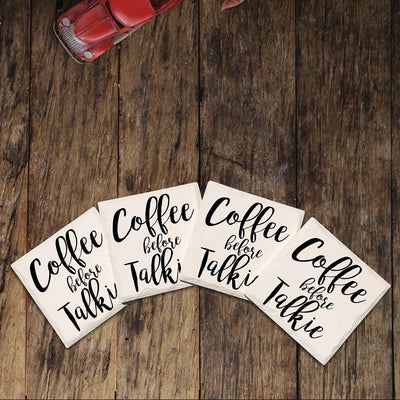 Coffee Before Talkie | Drink Coaster Set