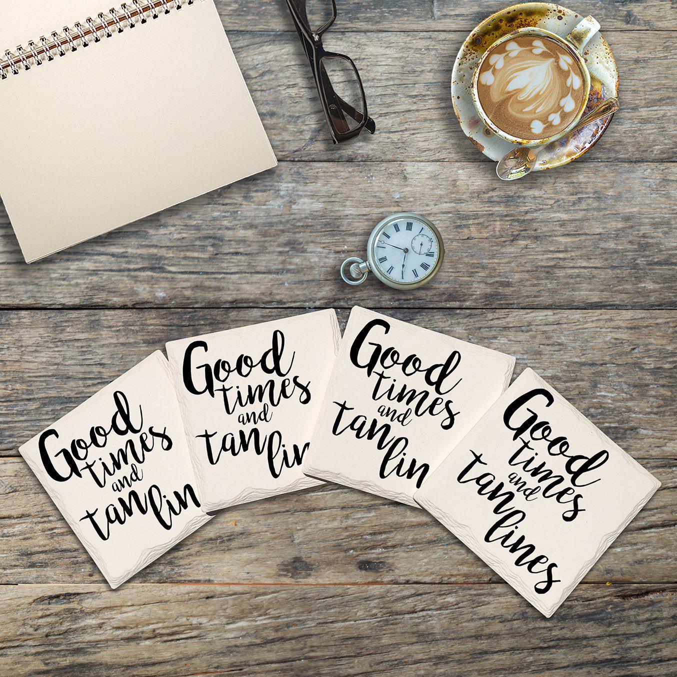 Good Times and Tan Lines | Drink Coaster Set