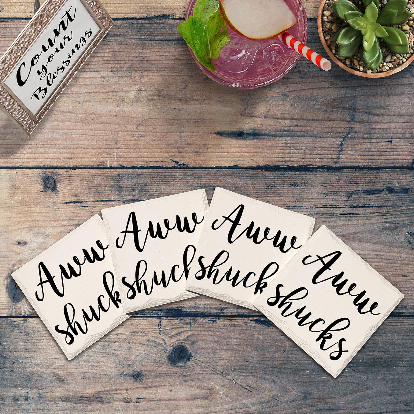 Aww Shucks | Drink Coaster Set