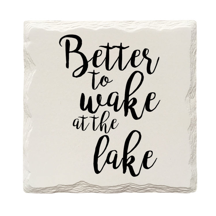 Better To Wake At The Lake | Drink Coaster Set