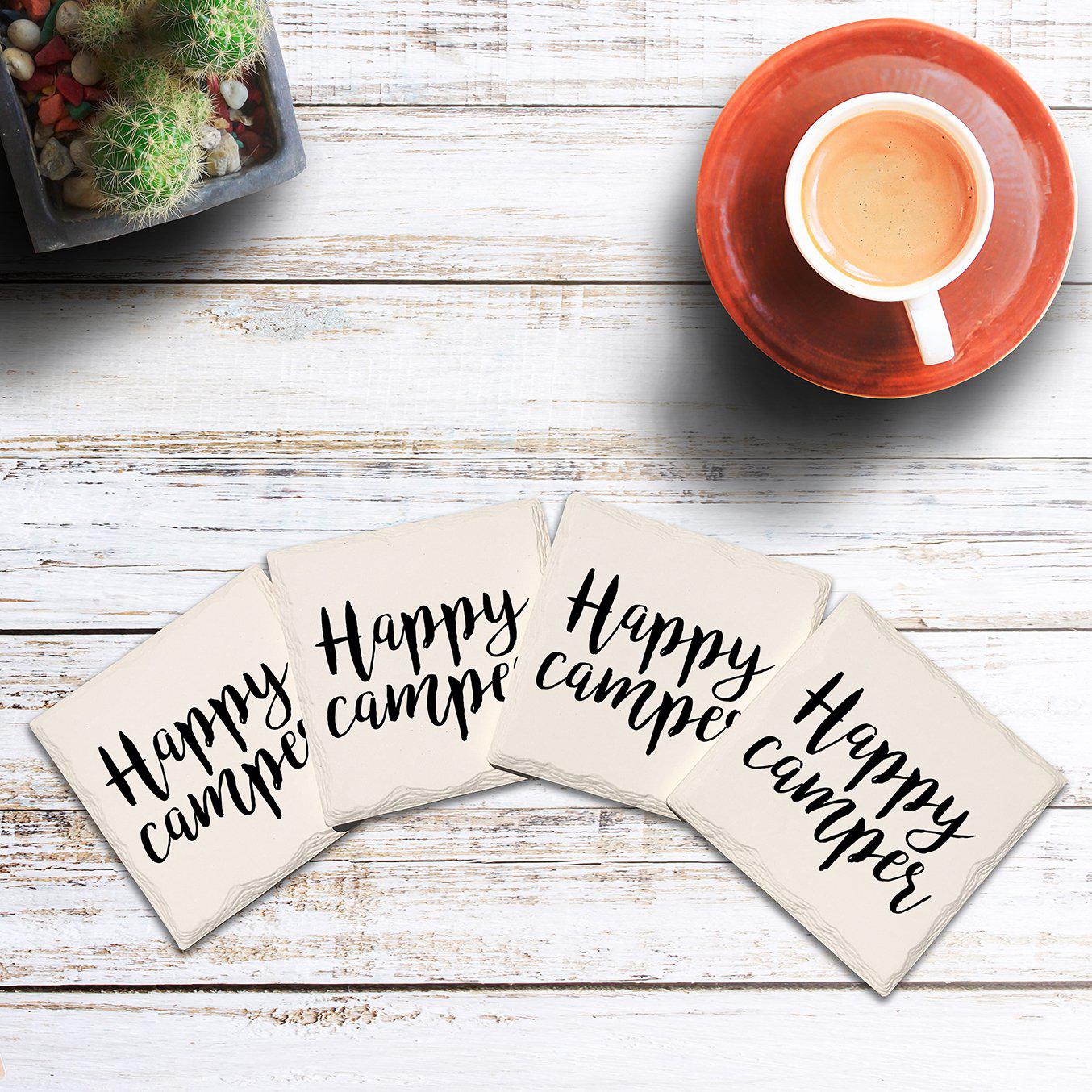 Happy Camper | Drink Coaster Set