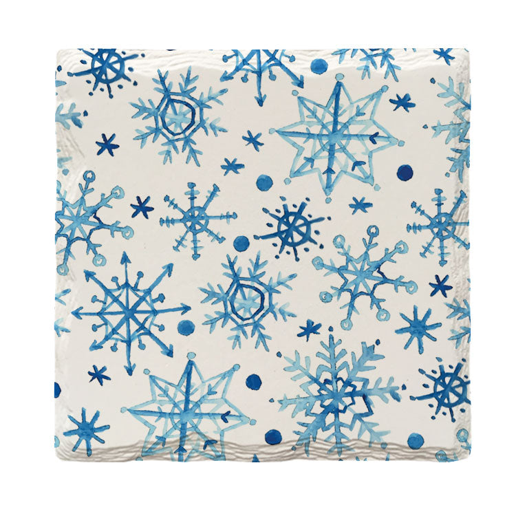 Blue Snowflakes | Drink Coaster Set