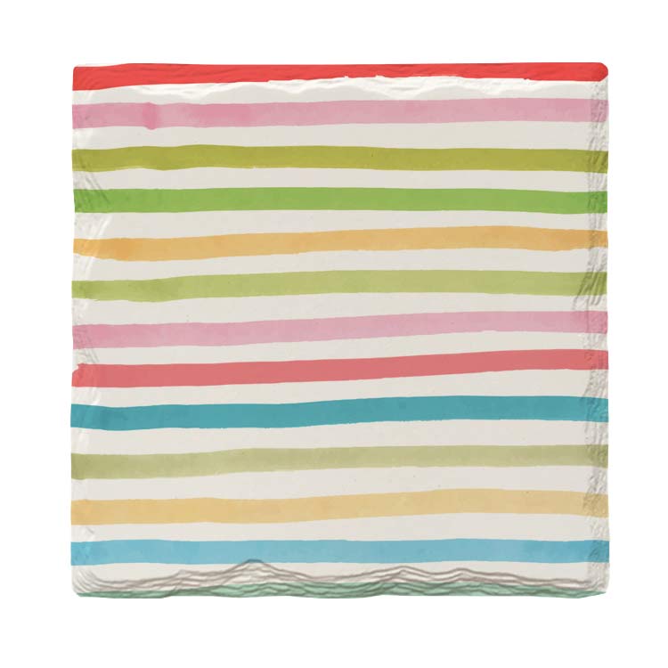 Rainbow Stripes | Drink Coaster Set