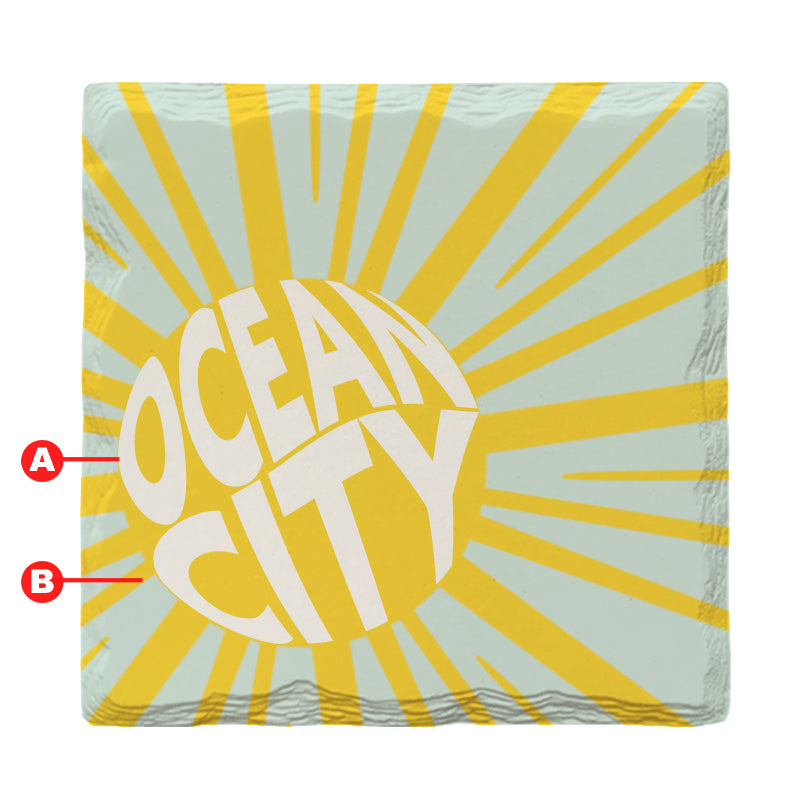 Customizable Pop Sun | Drink Coasters Set