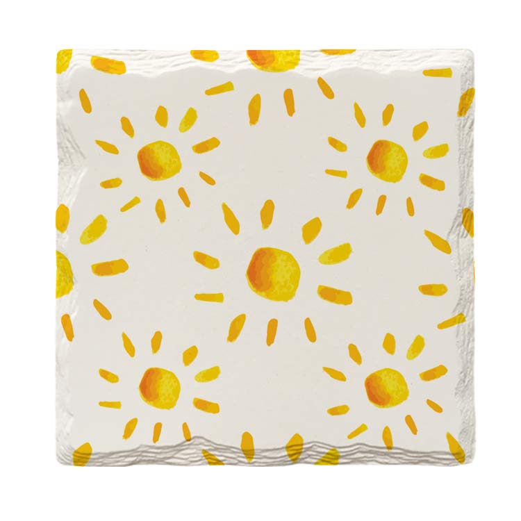 Cute Sun Pattern | Drink Coaster Set