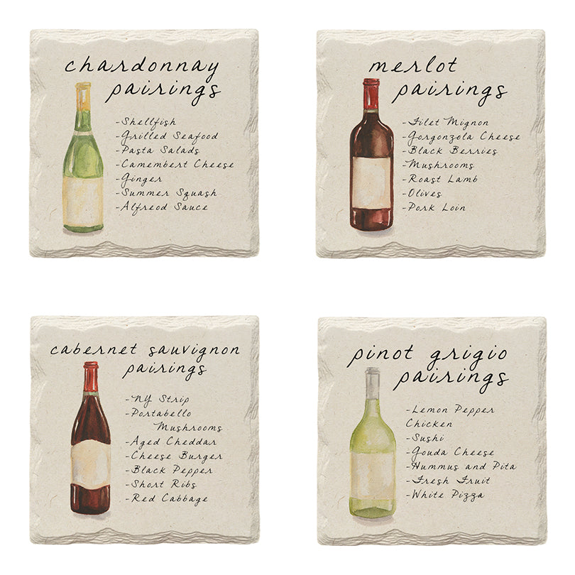 Wine Pairings Variety Pack | Drink Coaster Set