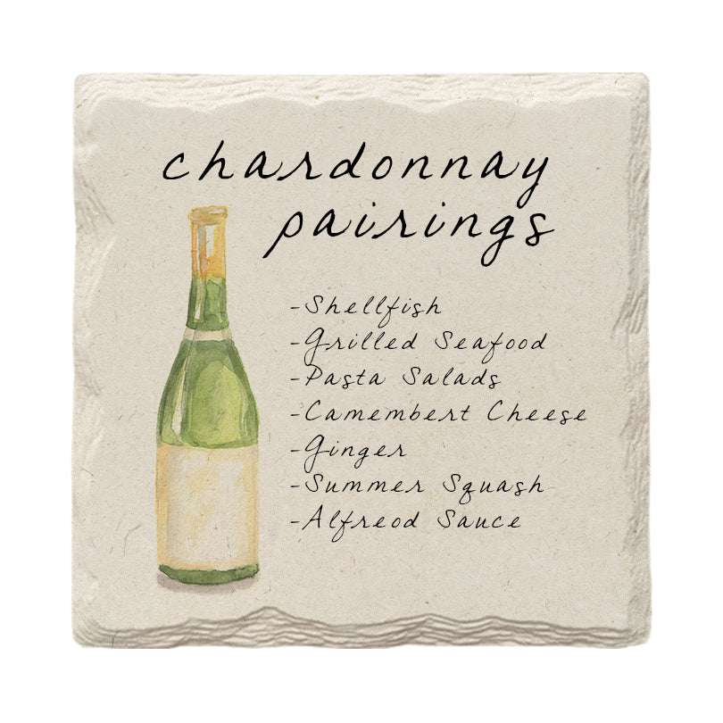 Chardonnay Pairings | Drink Coaster Set | Wine