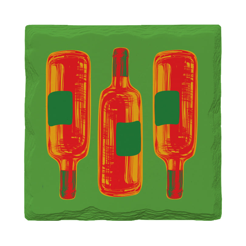 Pop Wine Green | Drink Coaster Set